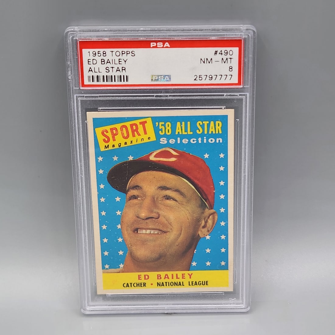 1958 Topps Ed Bailey #490 PSA 8 - Tough In Higher Grades (1 of 2)