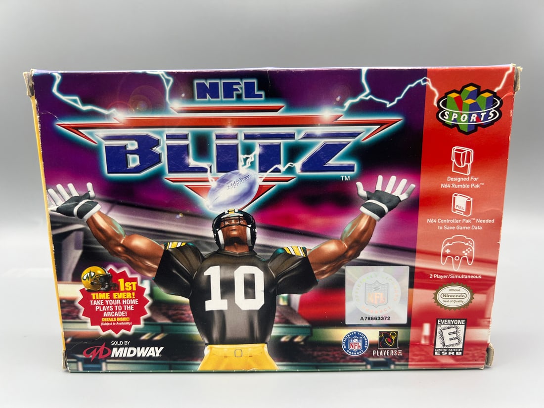 1997-98 Nintendo 64 NFL Blitz Game Cartridge in Original Box - Tested and works well (1 of 4)