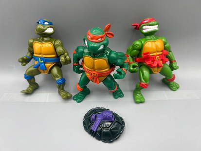 1990 TMNT Mirage Studios Storage Shell Leonardo, Storage Shell Michaelangelo, & Storage Shell: 1990 TMNT Mirage Studios Storage Shell Leonardo, Storage Shell Michaelangelo, & Storage Shell Raphael W/ No Shell