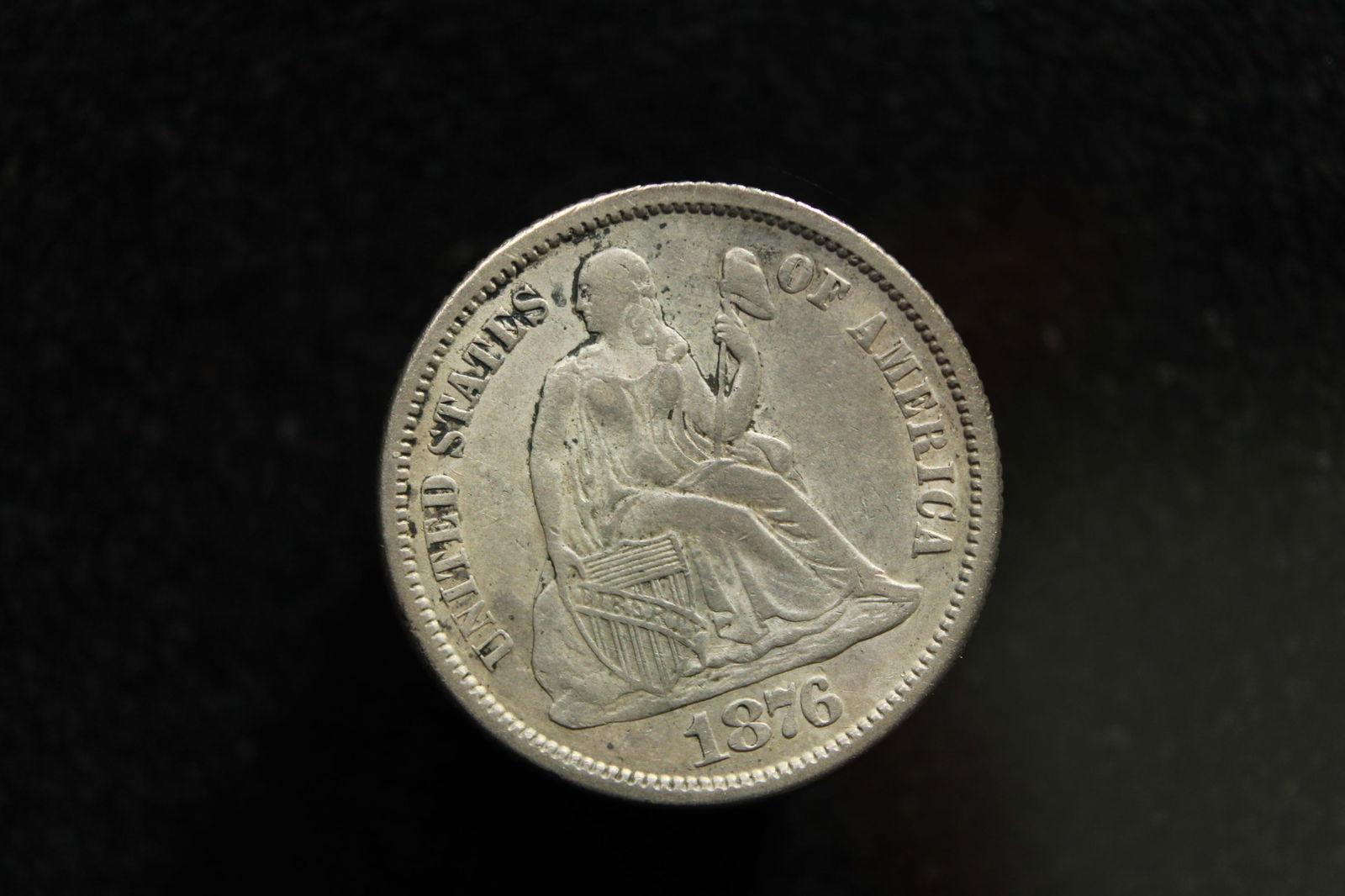 1876 Seated Liberty Silver Dime - Nice Strike! (1 of 2)