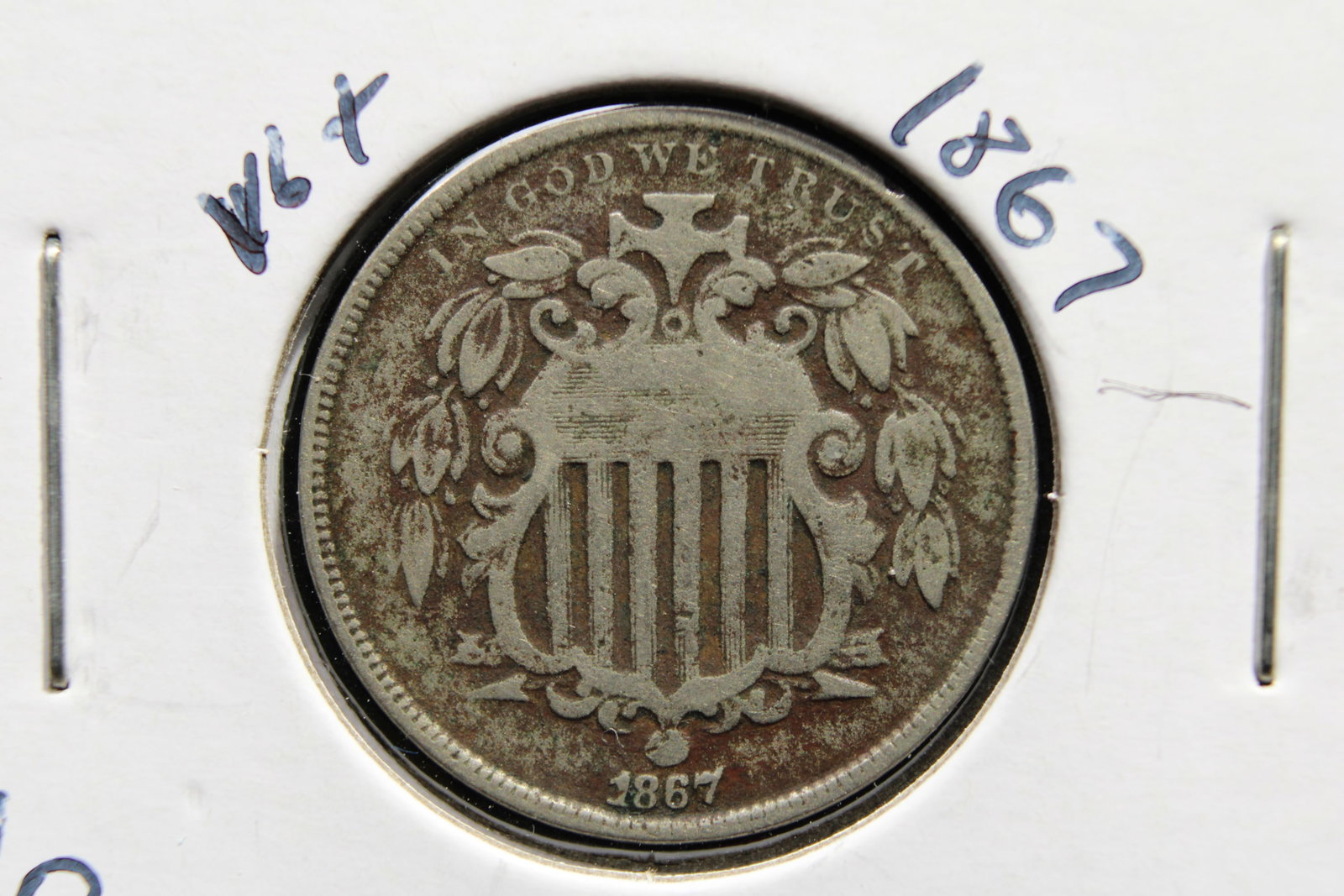 1867 w/o Rays Shield Nickel - Better Grade - Full Motto (1 of 2)