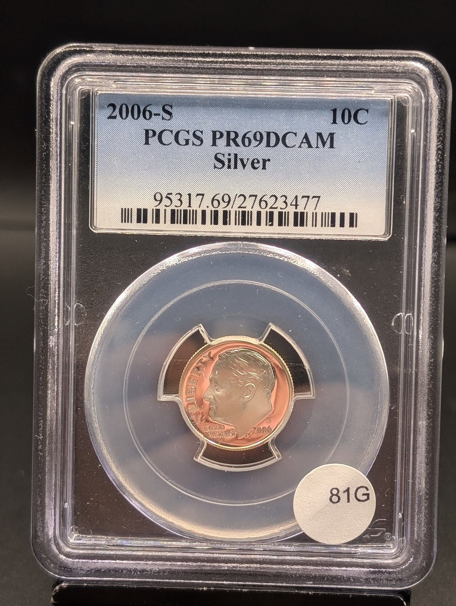 2006-S 90% Silver Roosevelt Dime, PCGS PR69DCAM, Almost Perfect Grade, Top Grader (1 of 3)