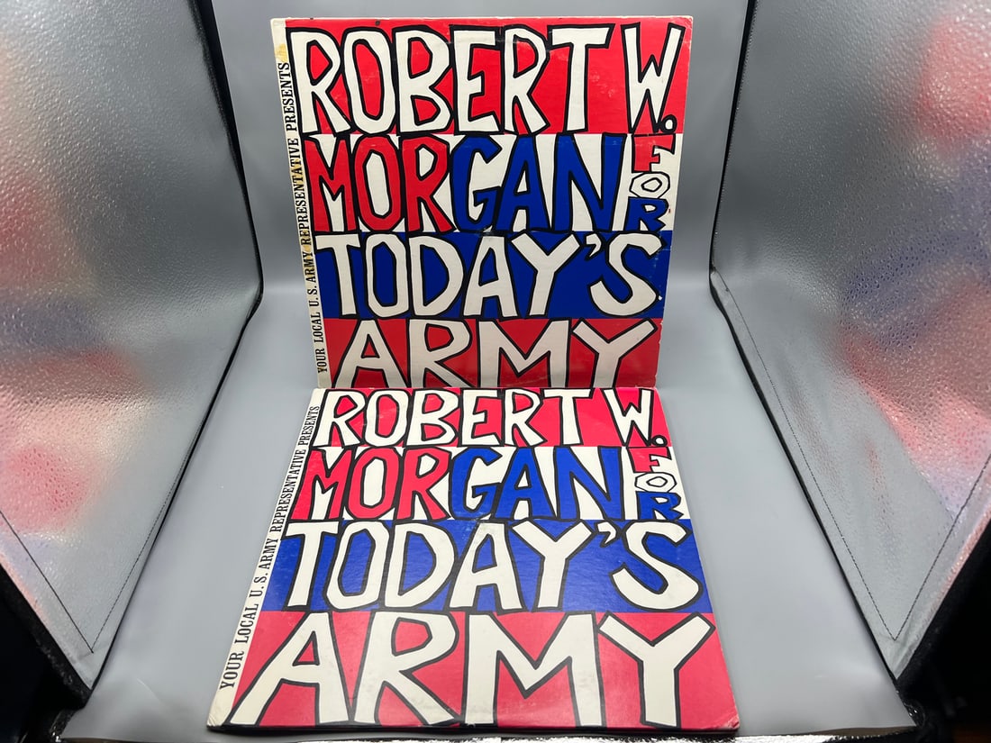 2 LP Lot - Army Recruitment Transciption LPs for Radio Play: Robert W. Morgan for Today's Army: (1 of 5)