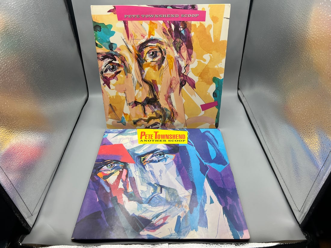 Pete Townsend (2 LP Lot): Scoop (1983), gatefold, promo notch in cover, 2 LPs ; and Another Scoop (1 of 8)
