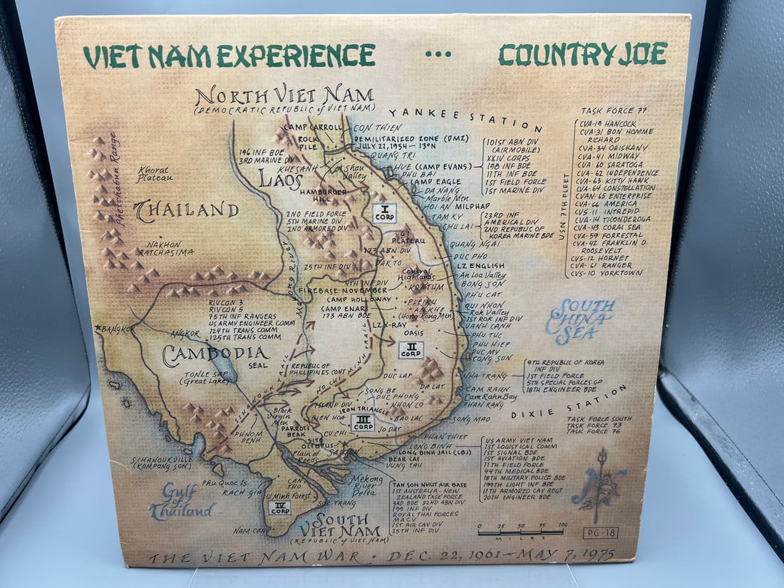 1985 Country Joe Vietnam Experience Vinyl Album - RAG 1025: 1985 Country Joe Vietnam Experience Vinyl Album - RAG 1025
