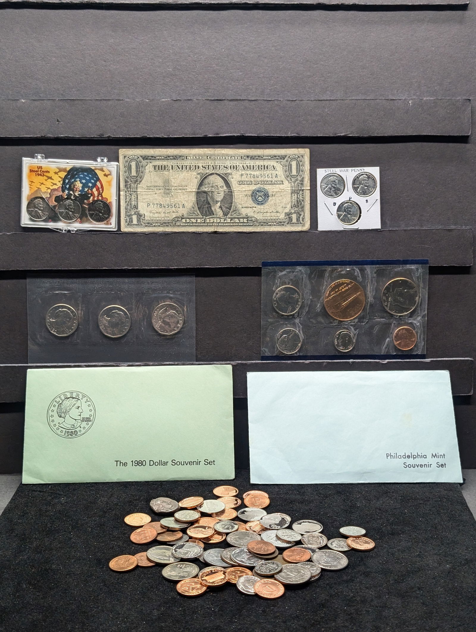 LARGE!! Grab Bag of Various Vintage & Modern U.S. Coins & Currency (1 of 19)