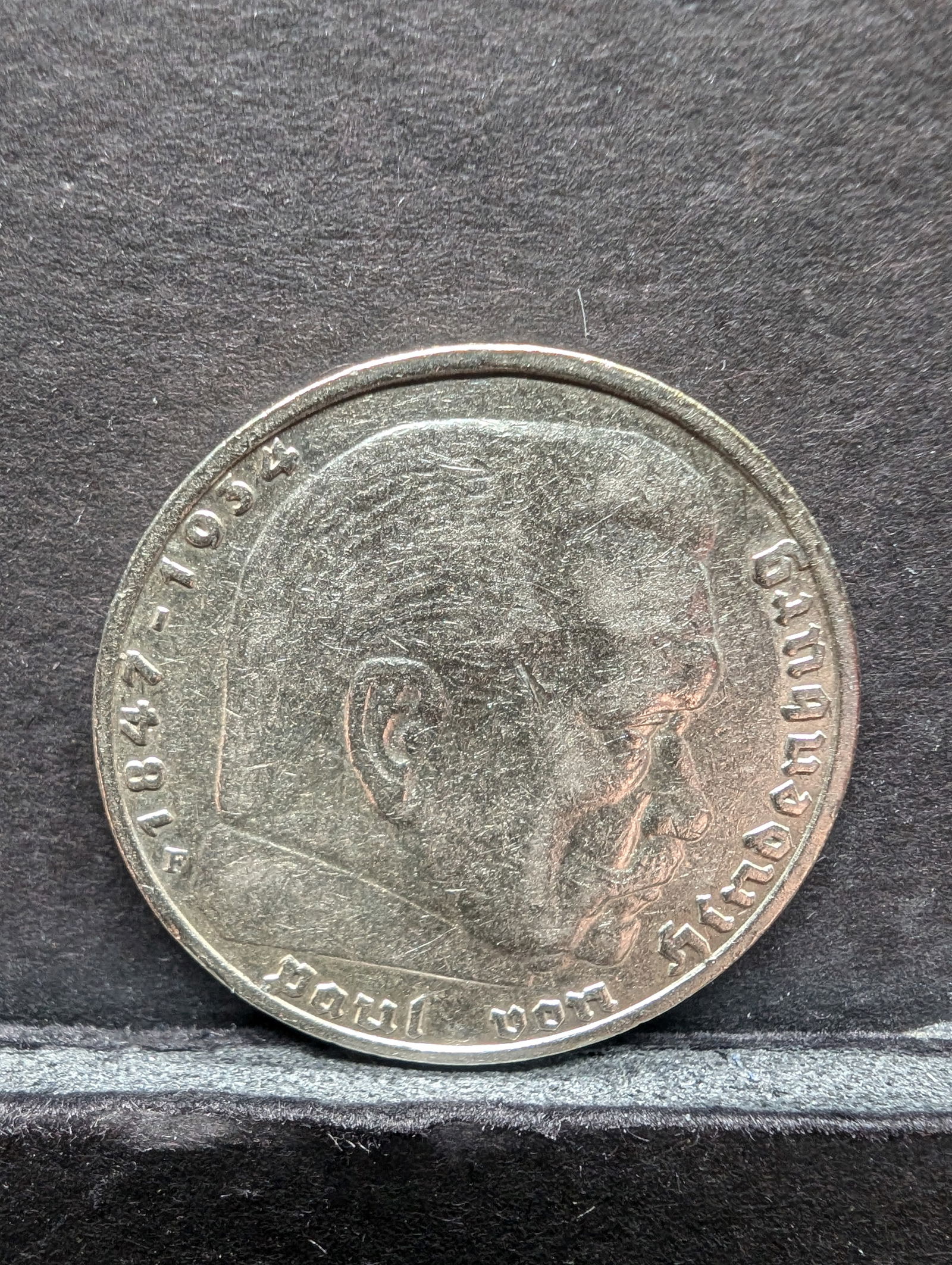 1936 German 5 Reichsmark Silver Coin (1 of 2)