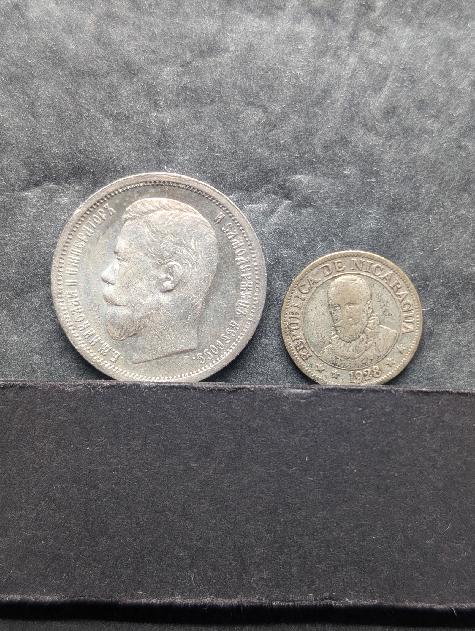 1900 Soviet 50 Kopeks Silver Coin & 1928 Central America 10 Centavos Silver Coin (1 of 5)