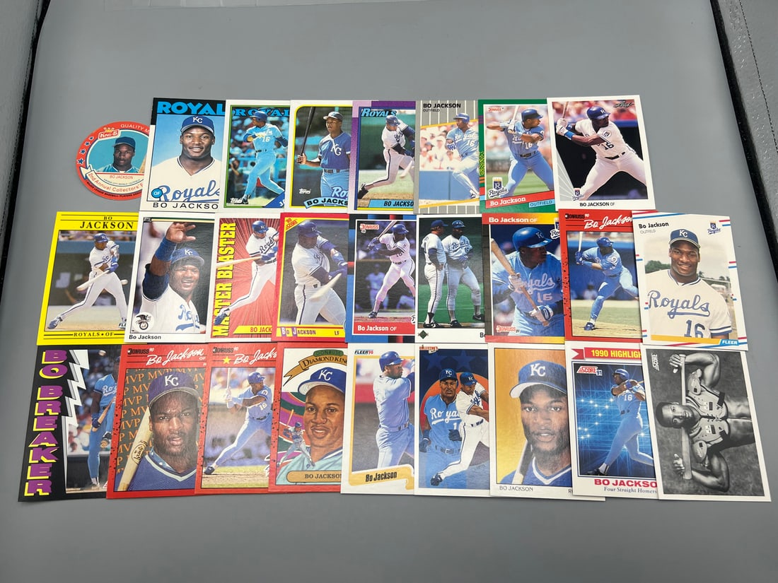 Lot of (25+) Assorted Bo Jackson Baseball Cards W/ Rookie & Football Pads Card - Varying Conditions (1 of 5)