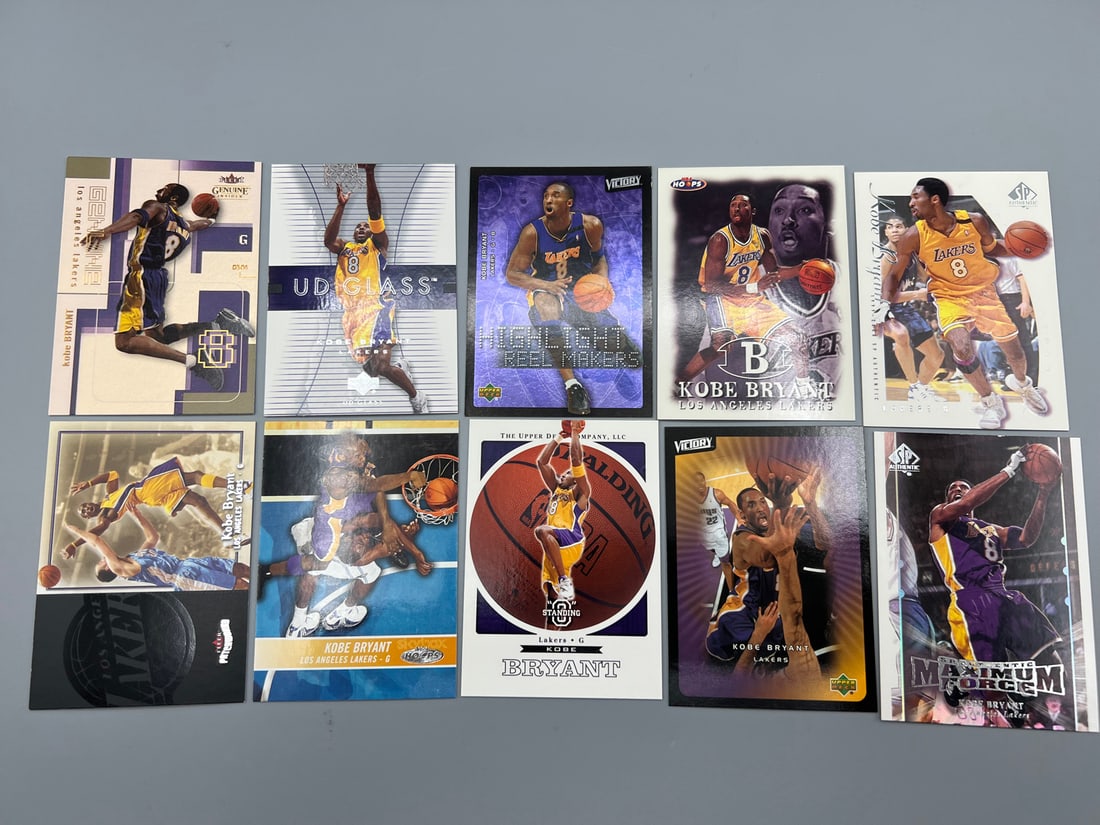 Lot of (10) Assorted Kobe Bryant Basketball Cards - Varying Conditions (1 of 2)