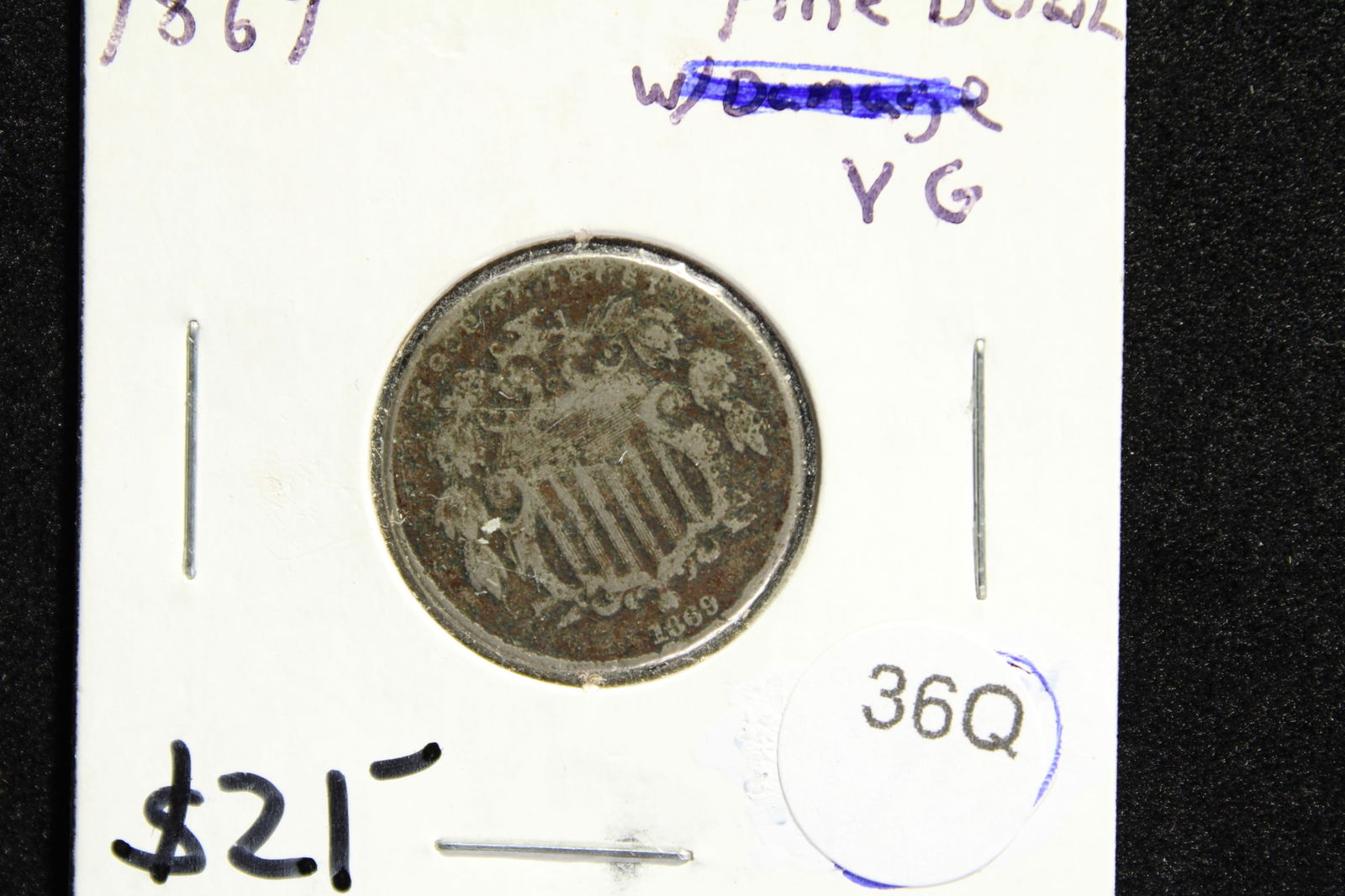 1869 Shield Nickel Semi-Key Date (1 of 2)