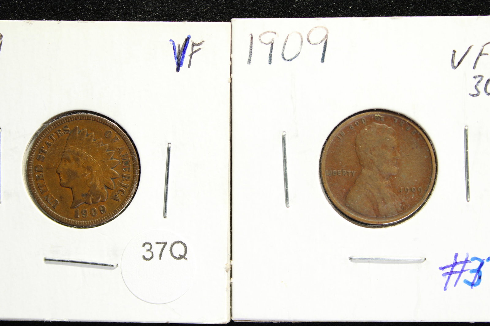 1909 Indian Head Cent + 1909 Lincoln Wheat Cent (1 of 5)