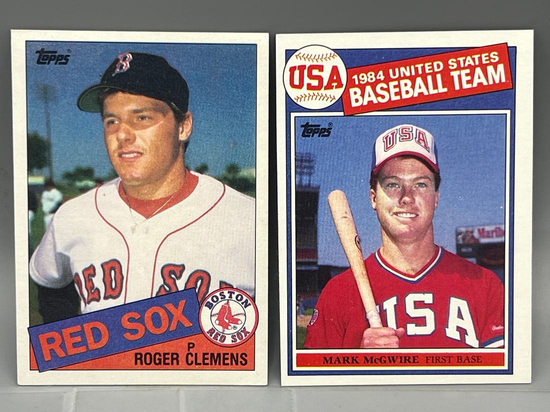 1985 Topps Roger Clemens RC #181 & Mark McGwire Team USA RC #401 (1 of 2)