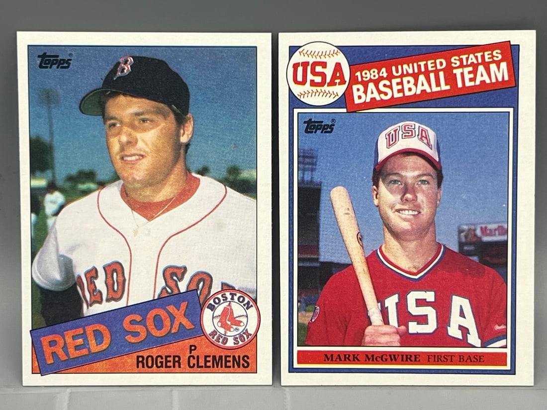 1985 Topps Roger Clemens RC #181 & Mark McGwire Team USA RC #401 (1 of 2)