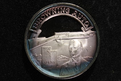 13.5 DWT .999 FINE SILVER Browning Auto Designed Coin - Utah
