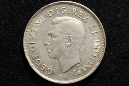 1937 Canada 80% Silver Half. Choice AU.