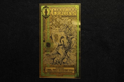 1/1000th Troy Oz. 24K GOLD 2022 Utah $1.00 Goldback