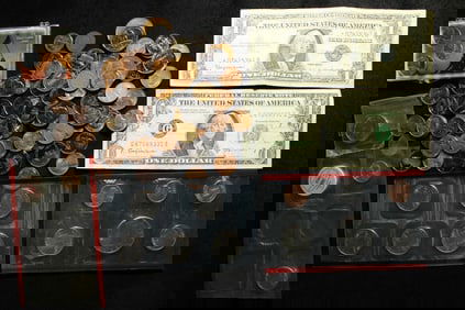 Various U.S. Coins & Currency Includes Several Proof & Unc. Coins, Indian Head Cents, 3 Seated
