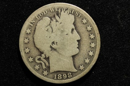 1898-S Barber Silver Half Dollar **BETTER DATE - GOOD/VG