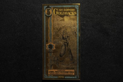 1/200th Troy Oz. 24k GOLD 2023 New Hampshire $5 Goldback