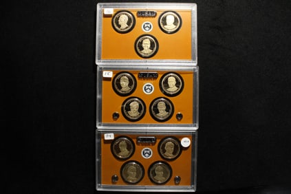 2014 S, 15 S, and 16 S Presidential $1 Proof Sets. Greysheet wholesale at $33.