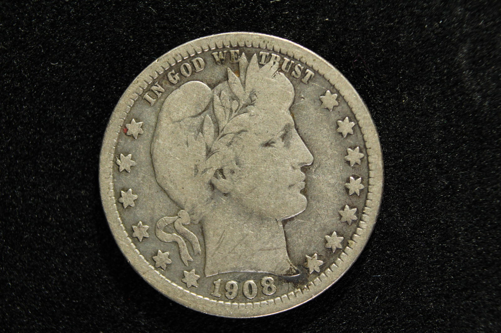 1908-O Barber Silver Quarter (1 of 2)