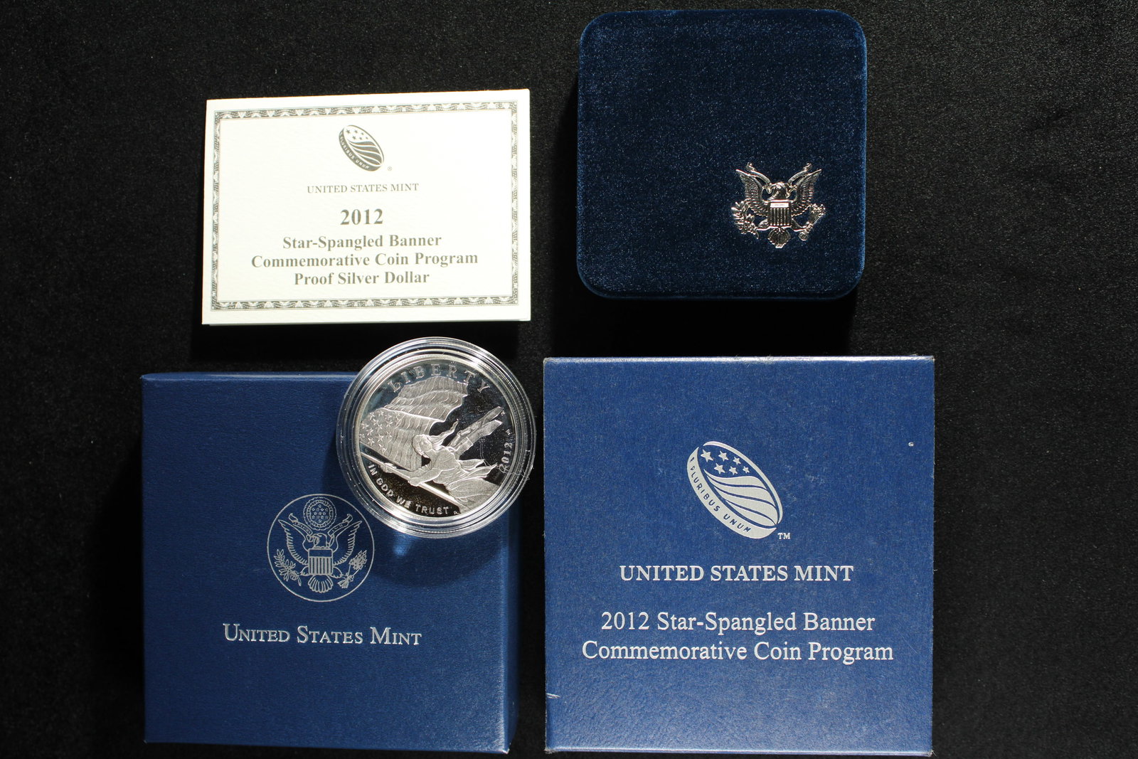 2012-P PROOF Star-Spangled Banner Commem 90%  Silver Dollar in OGP w/ COA (1 of 4)
