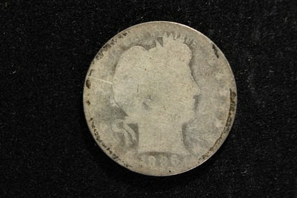 1896-O Barber Silver Quarter (Glue Residue) **SCARCE DATE!!**