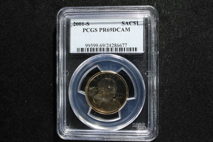 2001-S PROOF Sacagawea $1 Coin - PCGS PR69 DCAM