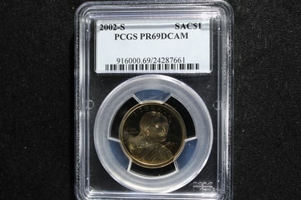 2002-S PROOF Sacagawea $1 Coin - PCGS PR69 DCAM