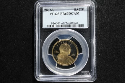 2003-S PROOF Sacagawea $1 Coin - PCGS PR69 DCAM
