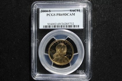 2004-S PROOF Sacagawea $1 Coin - PCGS PR69 DCAM
