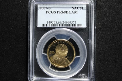 2007-S PROOF Sacagawea $1 Coin - PCGS PR69 DCAM
