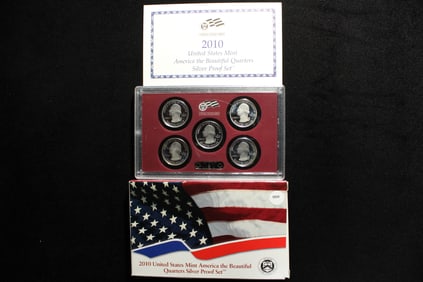 2010 -S U.S. Mint America the Beautiful Quarters Silver Proof Set