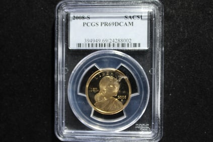 2008-S PROOF Sacagawea $1 Coin - PCGS PR69 DCAM