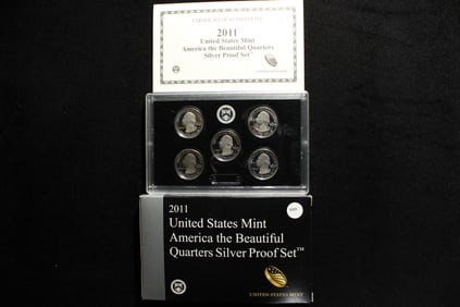 2011 -S U.S. Mint America the Beautiful Quarters Silver Proof Set