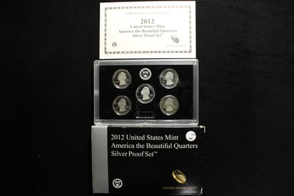 2012 -S U.S. Mint America the Beautiful Quarters Silver Proof Set