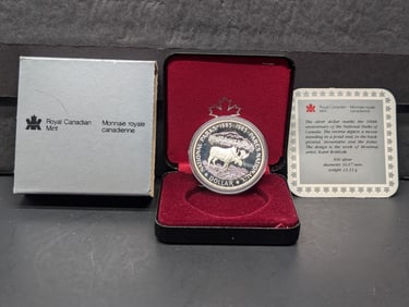 1985 PROOF Canada Silver 50% Dollar - 100th Anniv. Of the National Parks in OGP