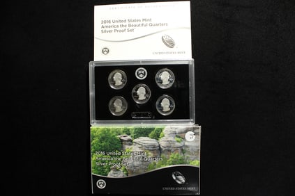 2016 -S U.S. Mint America the Beautiful Quarters Silver Proof Set