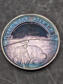 13.5 DWT .999 FINE SILVER Henry Rifle Designed Coin