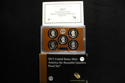 2012 -S U.S. Mint America the Beautiful Quarters Proof Set