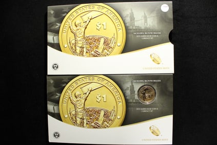 2015 Mohawk Ironworkers American $1 Coin & Currency Set OGP