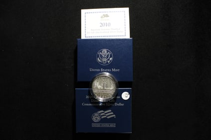 2010-W Uncirculated American Veterans Disabled for Life Unc. Silver Dollar  90% Silver