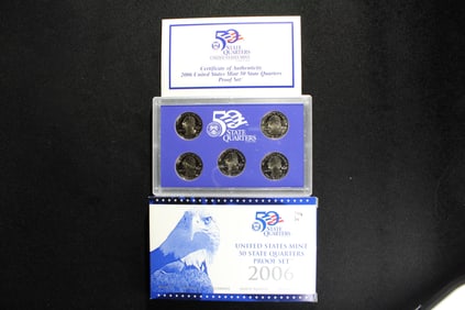 2006 -S U.S. Mint 50 State Quarters Proof Set - Five Coin Set