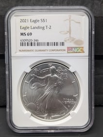 2021 Eagle Landing T-2 American Silver Eagle - NGC MS69
