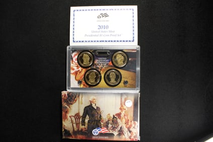 2010 - S U.S. Mint Presidential $1 Coin Proof Set