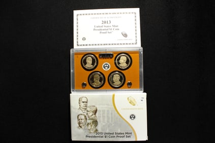 2013 - S U.S. Mint Presidential $1 Coin Proof Set