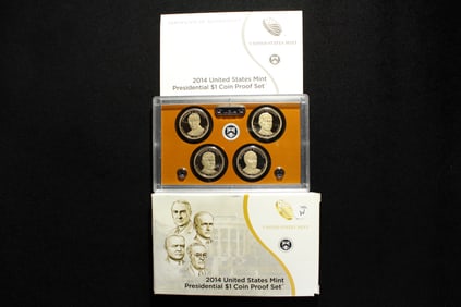 2014 - S U.S. Mint Presidential $1 Coin Proof Set