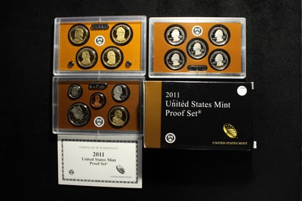 2011 -S U.S. Mint Proof Set w/ ATB Quarters & Presidential Dollars