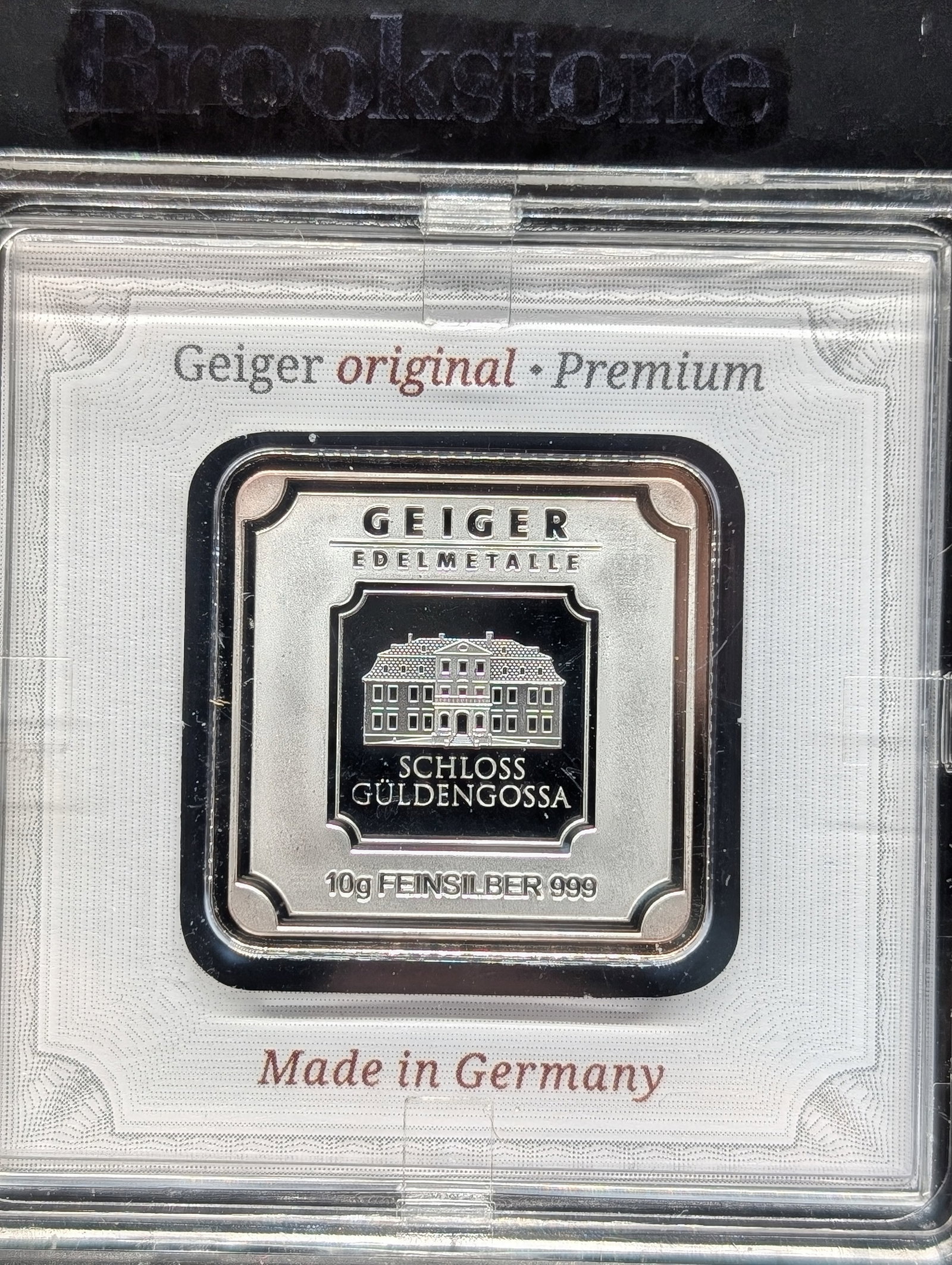 10 Grams .999 FINE SILVER Schloss Guldengossa Designed Art Bar in Protective Case (1 of 2)
